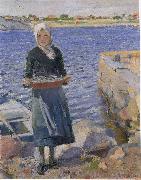 Christian Krohg Solskinn oil